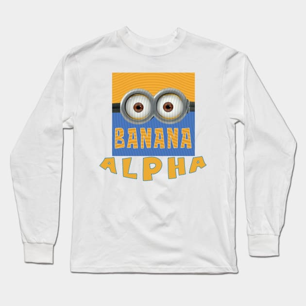 MINION BANANA USA ALPHA Long Sleeve T-Shirt by LuckYA